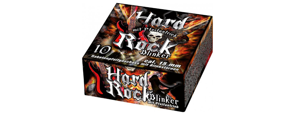 Raketenpfeiffgeschosse HARD ROCK BLINKER Feuerwerk mit Blinksternen